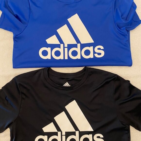 2pk Adidas Boys Front Logo Graphic Aeroready Performance T-Shirts Large 14-16 - Picture 1 of 9